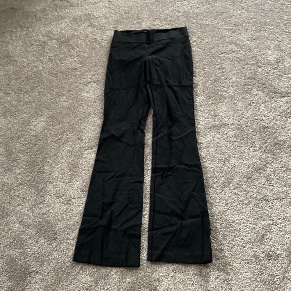 Maurices Black Dress Pants Flare Leg Career Work Trousers SIZE S LONG